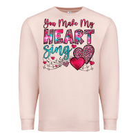 Pale Pink you make my heart sing Premium Sweatshirt - OliviaCreatesArt