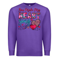 Purple you make my heart sing Premium Sweatshirt - OliviaCreatesArt