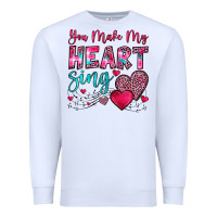 White you make my heart sing Premium Sweatshirt - OliviaCreatesArt