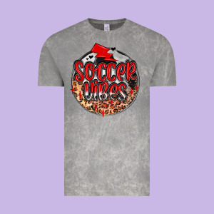 Soccer Vibes Vintage Tee Designed By Maliassmallbusiness