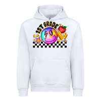 White 1St Grade Urban Hoodie - CowhideDigitalArt
