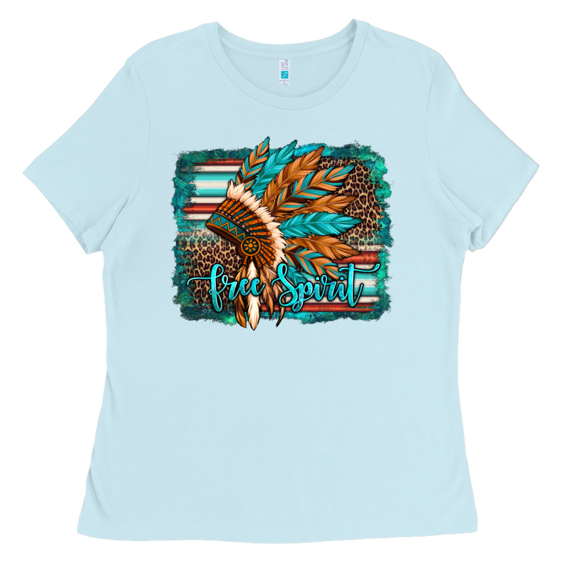 Free Spirit Native American Indian Headdress Ladies Tee by Artiststas | Teevron