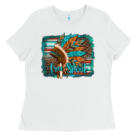 White free spirit native american indian headdress Ladies Tee - Artiststas