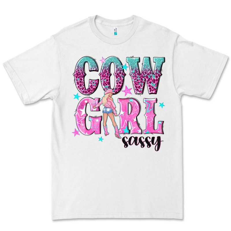 Cowgirl Sassy With Pink Cowgirl Premium Tee by NancyCooperArtShop | Teevron