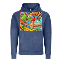Vintage Denim school elements Vintage Hoodie - NancyCooperArtShop