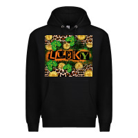 Black St. Patricks Day lucky Premium Hoodie - CowGirlArtShop