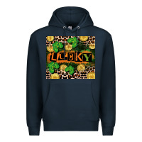 Navy St. Patricks Day lucky Premium Hoodie - CowGirlArtShop