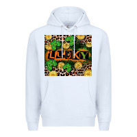 White St. Patricks Day lucky Premium Hoodie - CowGirlArtShop