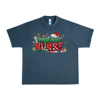 Midnight Navy Registered Nurse Christmas Urban Heavy Tee - MaliasSmallBusiness