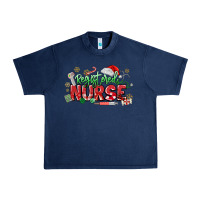 Navy Registered Nurse Christmas Urban Heavy Tee - MaliasSmallBusiness