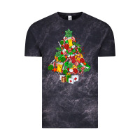 Cloud Black nurse christmas tree Vintage Tee - MaliasSmallBusiness