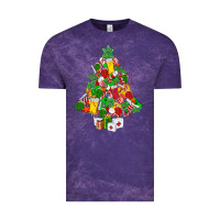Cloud Purple nurse christmas tree Vintage Tee - MaliasSmallBusiness