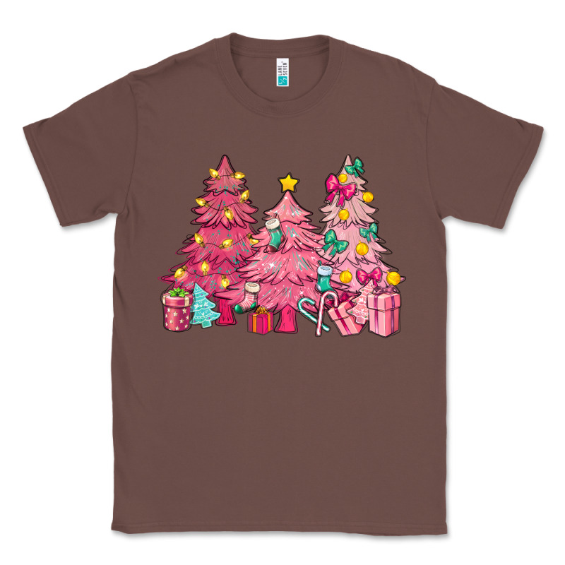 Pink Christmas Trees Classic Tee by NancyCooperArtShop | Teevron