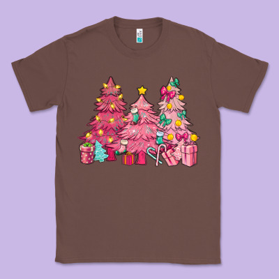 Pink Christmas Trees Classic Tee Designed By Nancycooperartshop