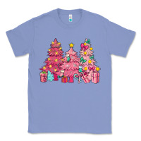 Colony Blue Pink Christmas trees Classic Tee - NancyCooperArtShop