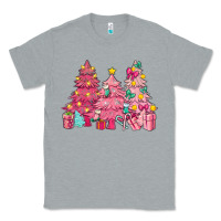Heather Grey Pink Christmas trees Classic Tee - NancyCooperArtShop
