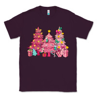 Plum Pink Christmas trees Classic Tee - NancyCooperArtShop