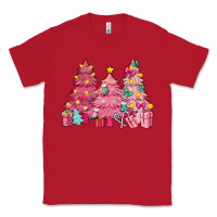 Red Pink Christmas trees Classic Tee - NancyCooperArtShop