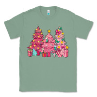 Sage Pink Christmas trees Classic Tee - NancyCooperArtShop