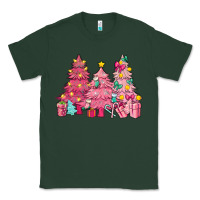 Sports Green Pink Christmas trees Classic Tee - NancyCooperArtShop