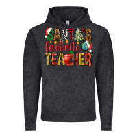 Vintage Black santas favorite teacher Vintage Hoodie - NancyCooperArtShop