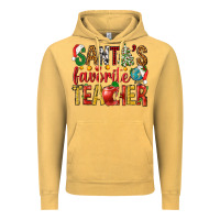 Vintage Mustard santas favorite teacher Vintage Hoodie - NancyCooperArtShop