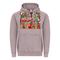 Vintage Zinc santas favorite teacher Vintage Hoodie - NancyCooperArtShop