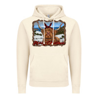 Vintage Artic merry christmas highland cow with farm Vintage Hoodie - RanaPortraitStore