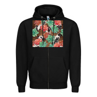 Black succulents and cowhide Zipper Hoodie - TumblerDesignByShophia