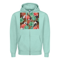 Seafoam succulents and cowhide Zipper Hoodie - TumblerDesignByShophia
