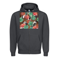 Smoke succulents and cowhide Zipper Hoodie - TumblerDesignByShophia