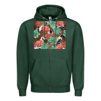 Sports Green succulents and cowhide Zipper Hoodie - TumblerDesignByShophia