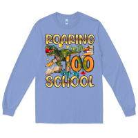 Colony Blue roaring in to 100 day of school Long Sleeve Tee - Artiststas