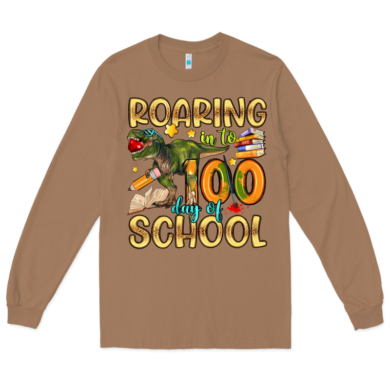 Roaring In To 100 Day Of School Long Sleeve Tee by Artiststas | Teevron