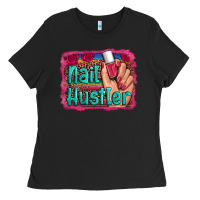 Black nail hustler serape leopard background Ladies Tee - Artiststas