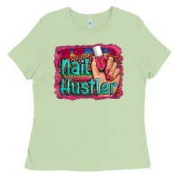 Matcha nail hustler serape leopard background Ladies Tee - Artiststas