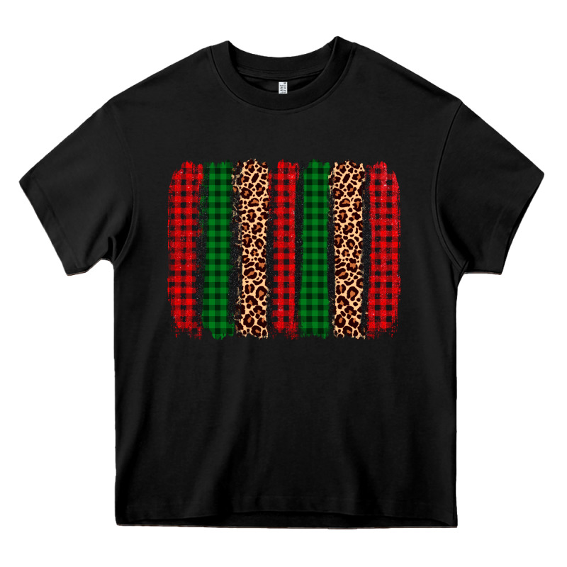 Christmas Glitter Leopard Brushstroke Heavy Core Tee by AdoDesignShop | Teevron