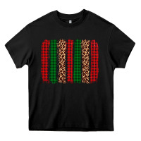 Black christmas glitter leopard brushstroke Heavy Core Tee - AdoDesignShop