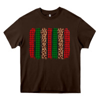 Chocolate Brown christmas glitter leopard brushstroke Heavy Core Tee - AdoDesignShop