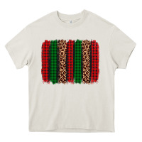 Cream christmas glitter leopard brushstroke Heavy Core Tee - AdoDesignShop