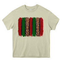 Mossy christmas glitter leopard brushstroke Heavy Core Tee - AdoDesignShop