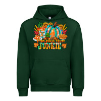 Forest Green Pumpkin Spice Junkie Urban Hoodie - CowhideDigitalArt