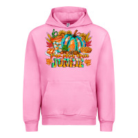 Fuchsia Pink Pumpkin Spice Junkie Urban Hoodie - CowhideDigitalArt