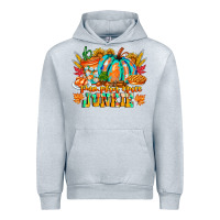 Heather Grey Pumpkin Spice Junkie Urban Hoodie - CowhideDigitalArt