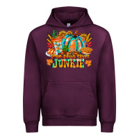 Mauve Wine Pumpkin Spice Junkie Urban Hoodie - CowhideDigitalArt