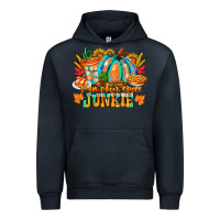 Navy Pumpkin Spice Junkie Urban Hoodie - CowhideDigitalArt