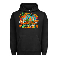 Pigment Black Pumpkin Spice Junkie Urban Hoodie - CowhideDigitalArt