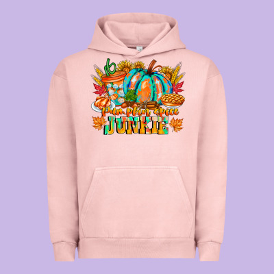 Pumpkin Spice Junkie Urban Hoodie Designed By Cowhidedigitalart
