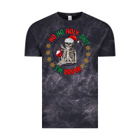 Cloud Black ho ho holly shit skeleton santa Vintage Tee - MaliasSmallBusiness