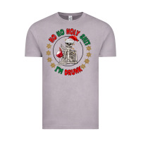 Vintage Zinc ho ho holly shit skeleton santa Vintage Tee - MaliasSmallBusiness
